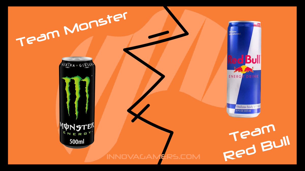 _Innovagamers_'s tweet photo. Estamos preparando un #eventogaming y queremos saber… ¿Eres más de #MonsterEnergy o de #redbull?
RT para monster
like para red bull

#innovagamers #gaming #gamer #gamers #videojuegos #bebidasenergeticas https://t.co/tVNmn4zWzA