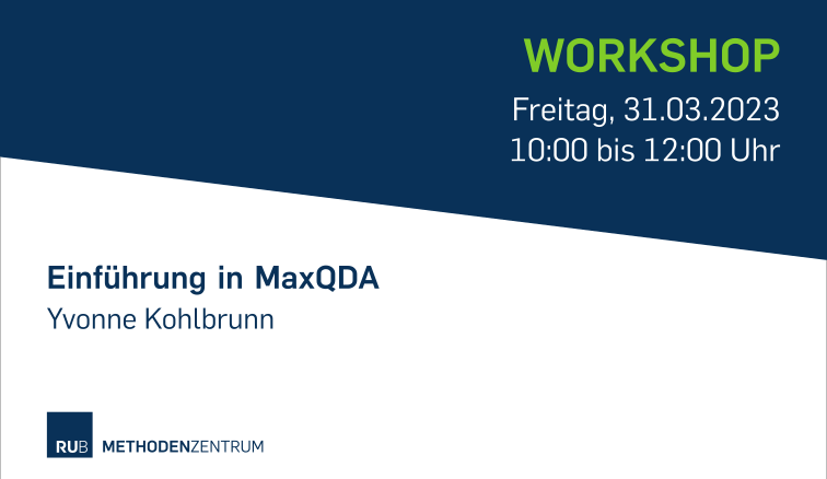 Wir können die Vorlesungszeit kaum erwarten und starten deshalb schon an diesem Freitag mit zwei Workshops in unser Sommersemester-Programm - für alle, die in diesem Semester mit eigenen Datenanalysen starten wollen.

Ob qualitativ mit MaxQDA...