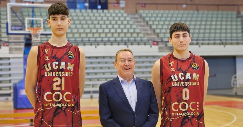 UCAMMurcia's tweet photo. 🤝 Presentación del UCAM Murcia COC (@ClinicasCOC).

🏀 Así se denominará el equipo que representará a la Región de Murcia en la Youth @BasketballCL.

#CanteraCAIXABANK