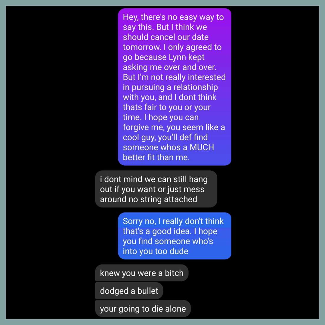 ask_aubry's tweet photo. Rejections suck, by this not how to handle it. https://t.co/4SQnQpxOOX