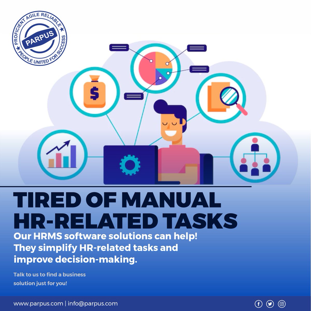 parpuslearning's tweet photo. Are you tired of managing HR-related tasks manually? Our HRMIS software solutions can help! They simplify HR-related tasks and improve decision-making. 
https://t.co/X51gtFVmrE
#ParpusLimited #HRMIS #humanresources #softwaredevelopment https://t.co/0f4uwOclfH
