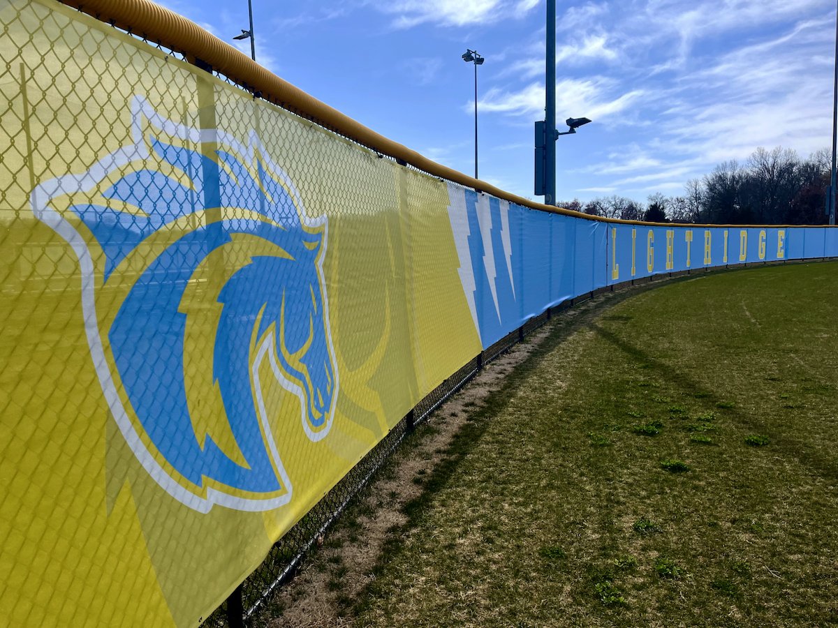 BigO_Gotimer's tweet photo. Spring sports are officially in full swing, and the Lightridge High School athletic complex has never looked better! Their #CustomWindscreen is vibrant, high-quality, and really brightens up the stadium! https://t.co/1NTq9tmmex https://t.co/YgxvFChLFm
