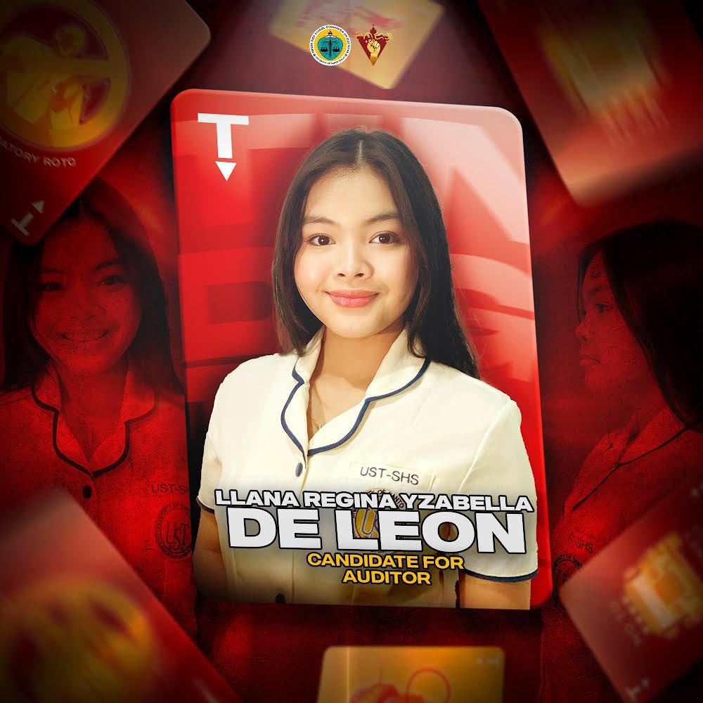 llanadeleon_'s tweet photo. Sa mga Estudyante, Para sa mga Estudyante! ✊

Ako si LLANA REGINA YZABELLA B. DE LEON, tumatakbo para sa posisyon ng AUDITOR sa ilalim ng TINDIG UST-SHS, at narito ako upang #MulingTumindigAtManindigan 

1/10 https://t.co/Ei6jVK9UQc