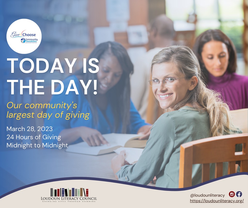 LoudounLiteracy's tweet photo. For the next 24 hours, visit https://t.co/fLJaukRy0r to support Loudoun Literacy's many empowering educational programs.
We are so grateful for you.
Please donate now: https://t.co/2mot3oxpBG
#24HoursofGiving #GiveChoose #adultliteracy #earlyliteracy https://t.co/YeZEGBTNSO