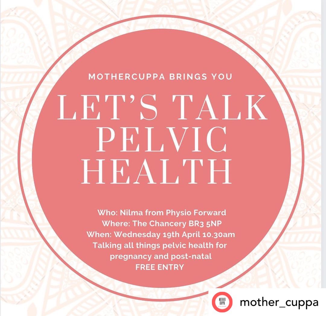 If you are interested in learning more about pelvic health in relation to pregnancy &amp; following childbirth then head down to <a href="/ChanceryBeck/">Chancery Beckenham</a> to meet Nilma, our pelvic health specialist on April 19th at 10.30.
Thanks <a href="/mothercuppa/">mothercuppa</a> for inviting Nilma to your group.