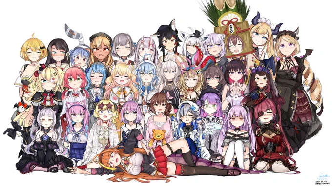 これまでに描いた大人数まとめです。 
