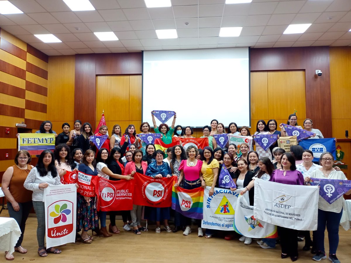 Nutrido SUBRAC ANDINO DE MUJERES 2023 de la Internacional de Servicios Públicos rumbo al congreso mundial, Mujeres empoderadas