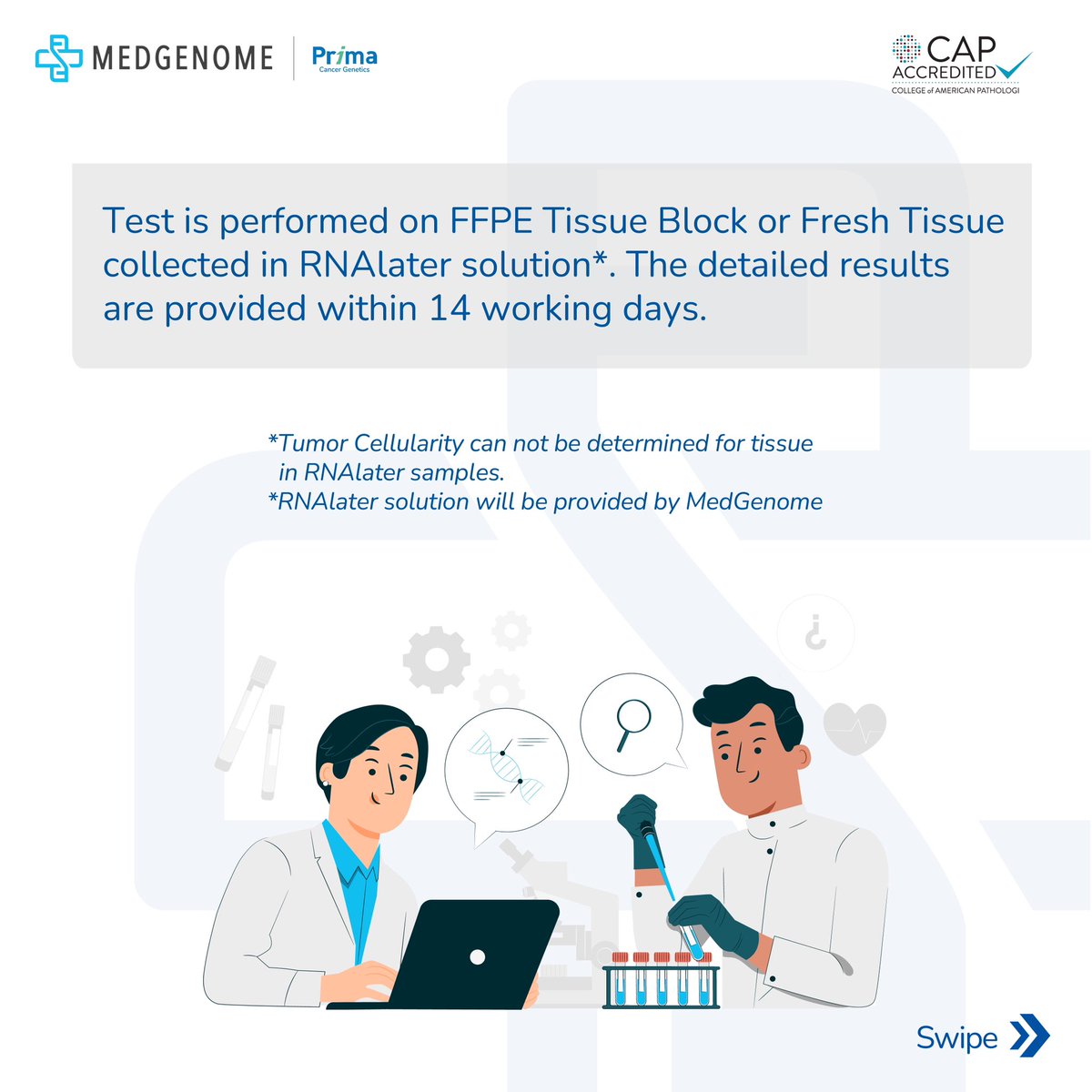 MedGenomeLabs's tweet image. MedGenome&apos;s Endometrial Cancer
Prognostication Panel uses NGS-based genomic profiling to classify EC based on genomic alterations in 31 related genes including  mutations in POLE, TP53, and MMR genes.
#MedGenome #PreciseTesting
#NextGenerationSequencing #NGS
#PowerOfGenetics