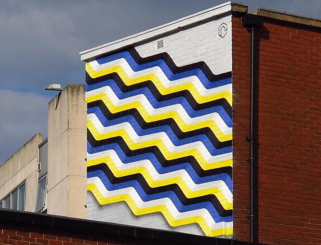 VisitSheffield's tweet photo. On inspiration for his series, @roblee_art says this is “chromatic aberration, a phenomenon found in lenses, when they fail to focus light wavelengths correctly therefore refracting &amp; dispersing colour incorrectly.” 

See the full background story here: https://t.co/Z8B2u9KOvn👀 https://t.co/8IEqG0GuW3