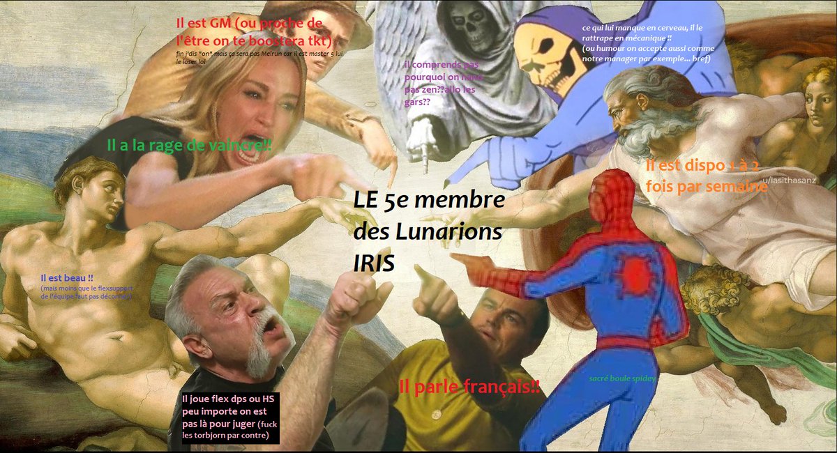 Lunarion IRIS  recherche la perle rare au poste de DPS 4k ! 
1/2 rdv dans la semaine 
 l'ambiance est très chill et rigolade 👍

Top 1 de la Neko league
Top 2 au tournois des Pépites

Pitié on cherche depuis bien trop longtemps on est à deux doigts de se mettre sur Tinder là 😩