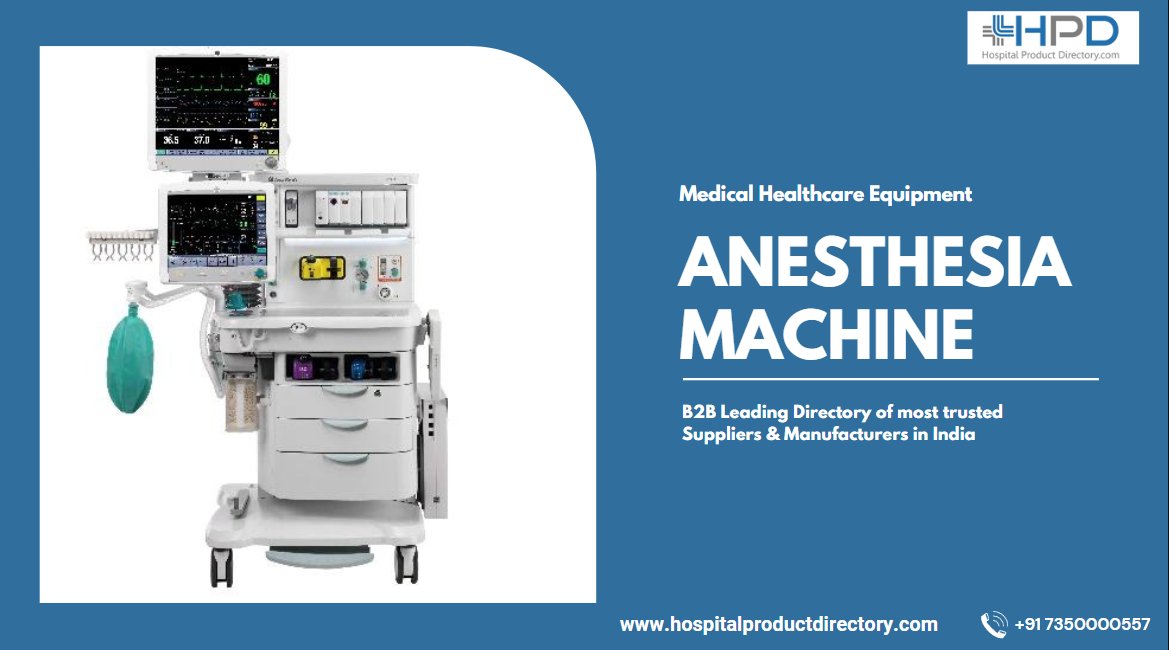 AkshataW2's tweet photo. Anesthesia Machine Manufacturers contact details listed on the Hospital Product Directory.

Visit: https://t.co/d9TxjOFFzg

#anesthesiamachine
#anesthesia 
#medicalproduct
#medicalequipment
#supplier 
#hospitalproductdirectory https://t.co/15zh0jhAfW