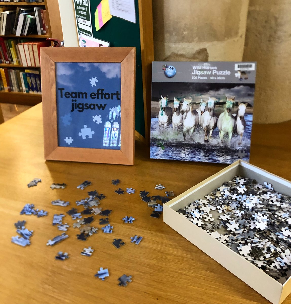 sehlibrary's tweet photo. It’s that time of year again… the team effort jigsaw is back! For some much needed Trinity term mindfulness 🧩
This first jigsaw is kindly on loan from @stedmundhall MCR 🌊
#LibrariesOfOxford #Mindfulness #JigsawsOfInstagram #TeddyHall #TrinityTerm https://t.co/4jKRpNEUG8
