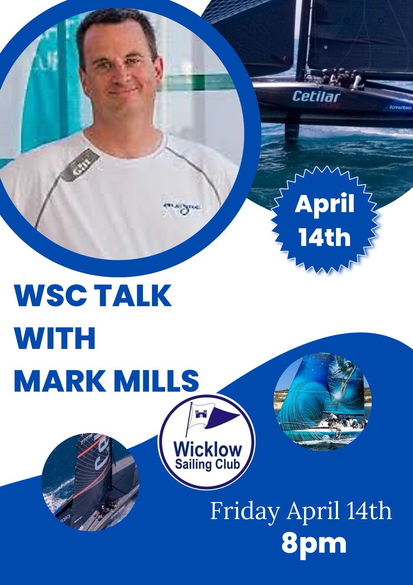 WSC Talk | MARK MILLS 
WSC are delighted to invite you to an evening with WSC member and internationally renowned boat designer Mark Mills!! Come along and listen to Mark talk about his world of boat design on an international level. Kicking off at 8pm on Friday April 14th.