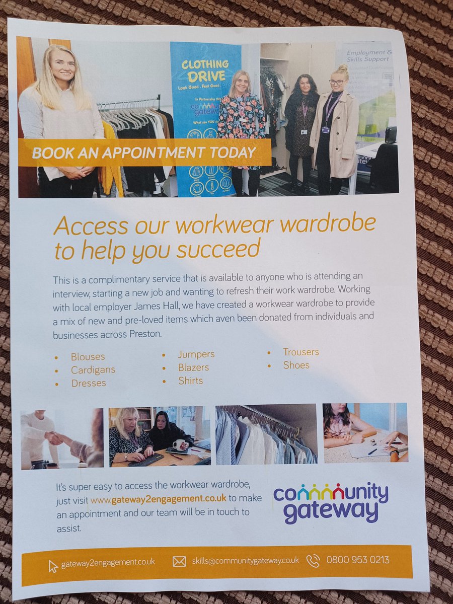 CGASelantAmy's tweet photo. Have you heard about CGA's workwear wardrobe? 

Get in touch for more information! 

Brookfield community visit this afternoon 👍

#GetInvolved https://t.co/p2aVLN3wGm