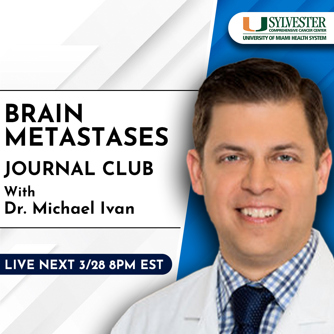 Interested in learning about the latest research on the treatment of brain metastases? Come join our journal club discussion with <a href="/michaelivanmd/">Michael Ivan, MD, MBS, FAANS</a> as we explore the advancements in this critical area. Join us live tonight, March 28th at 8 pm ET. Register: tinyurl.com/fmdbr793