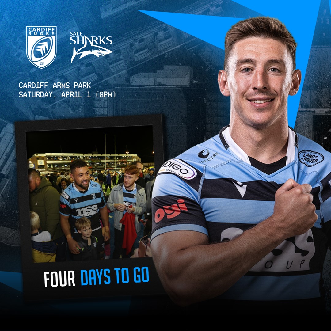 Just 4⃣days until we take on <a href="/SaleSharksRugby/">Sale Sharks 🦈</a> in the <a href="/ChallengeCup_/">EPCR Challenge Cup</a> 

RT and tag a mate for the chance to win two tickets

🎟️ Tickets are available now:

📞 029 20 302030

💻 eticketing.co.uk/cardiffrugby