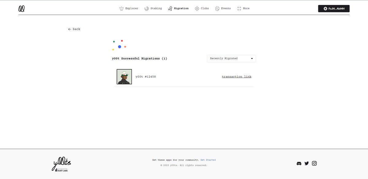 You know, we had one <a href="/y00tsNFT/">y00ts</a> on our capital. Today they migrated to the Polygon network. We have successfully migrated our #y00ts to the Polygon network. We will inform you of other developments soon. Continue to follow us.