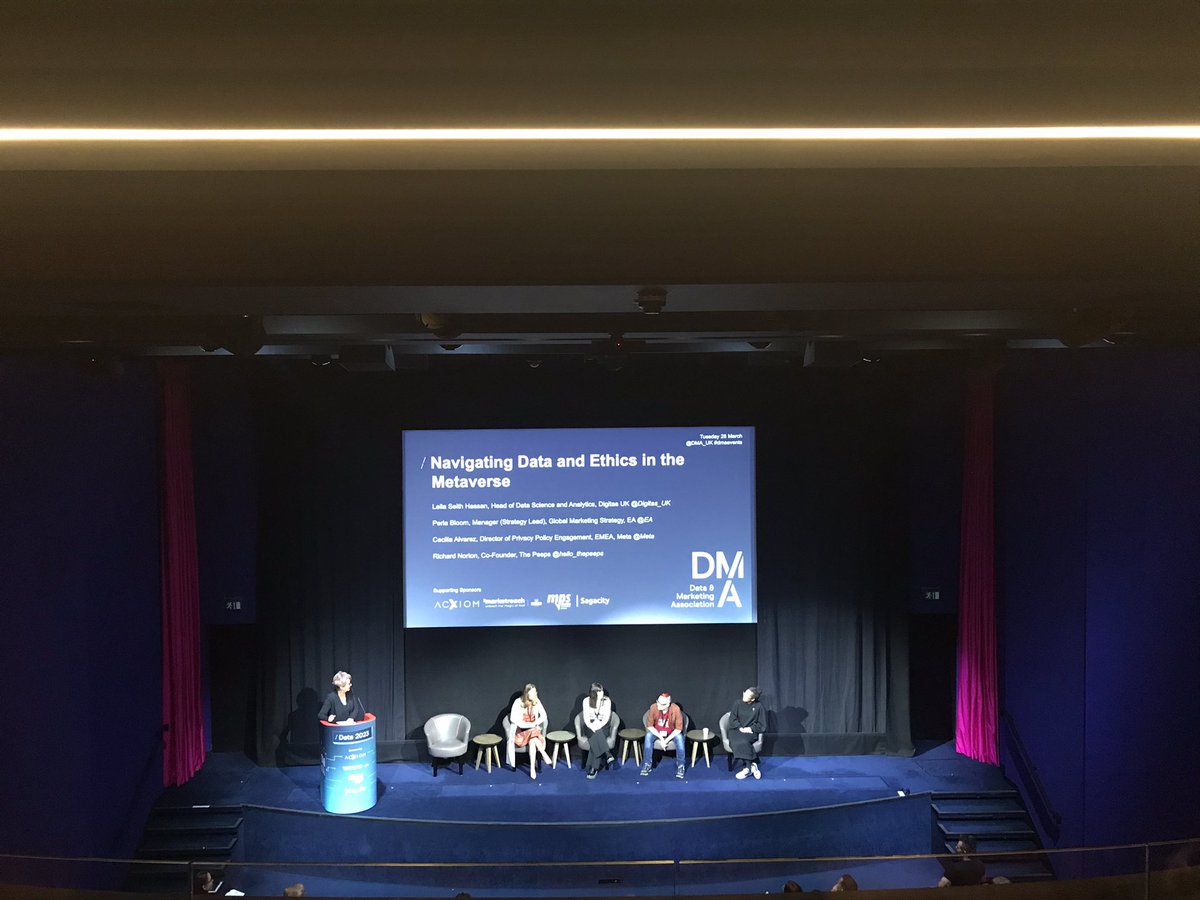 DMA UK (@dma_uk) on Twitter photo Leila Seith Hassan (<a href="/Digitas_UK/">Digitas UK</a>), <a href="/PerlaBloom/">Perla Bloom</a> (<a href="/EA/">Electronic Arts</a>), Cecilia Alvarez (<a href="/Meta/">Meta</a>) and Richard Norton (The Peeps) discuss how you can navigate data and ethics in the digital world.
#Data2023 #dmaevents Leila Seith Hassan (<a href="/Digitas_UK/">Digitas UK</a>), <a href="/PerlaBloom/">Perla Bloom</a> (<a href="/EA/">Electronic Arts</a>), Cecilia Alvarez (<a href="/Meta/">Meta</a>) and Richard Norton (The Peeps) discuss how you can navigate data and ethics in the digital world.
#Data2023 #dmaevents