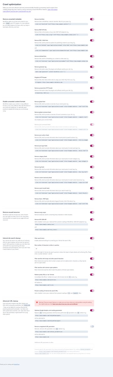 Super proud of Yoast's new Crawl Optimization settings, which we just moved to the free version of the plugin.

This will save so many trees. 🌳🌲