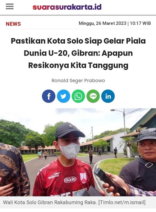 BILA BOLA MENGGILA
.
.
.

Dan Gibran pun berkata, "Apapun resikonya kita tanggung..!!" Sama dengan banyak anak muda di Indonesia, dia anak muda yang kebetulan adalah Wali Kota dengan fresh logika. Dia sangat open minded.

Sedikit berbeda, pak Dubes Palestina berbicara dengan