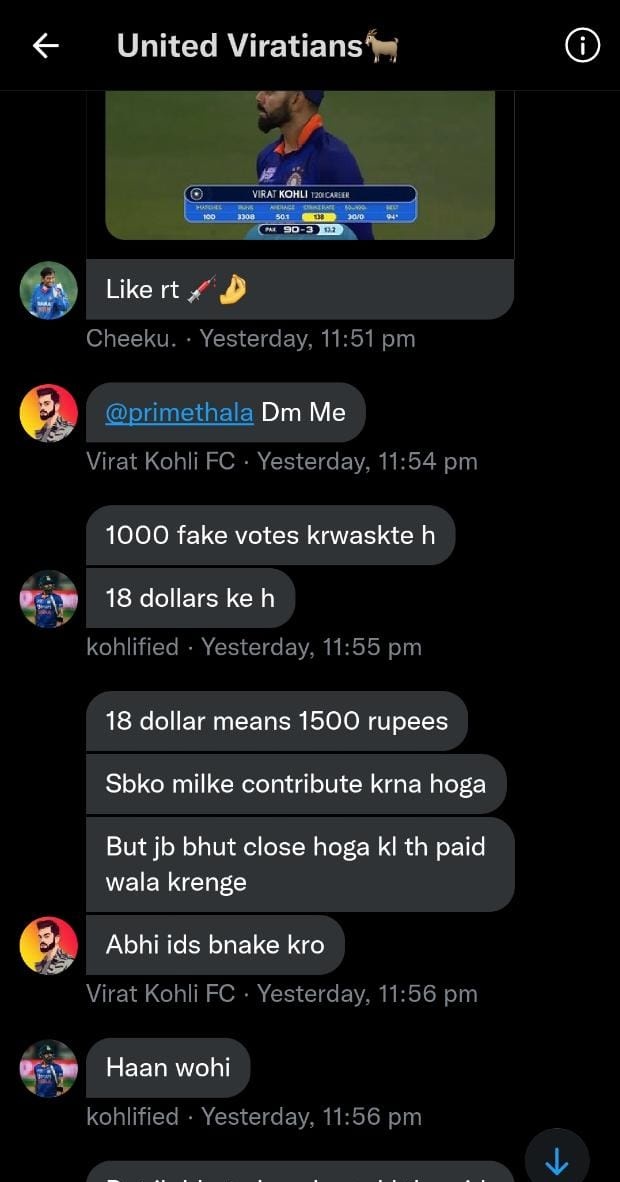 😎Sourav Srkian Das😎 (@SrkianDas04) on Twitter photo 2023-03-28 12:21:05 #ViratKohli bots koi kasar Nehi Choda Polls jitne sab bank balance chala gaya bots kharidh ne mein but #ShahRukhKhan Ki popularity ke samne fake bots kuch kam nehi aaya 😂😂 #ViratKohli bots koi kasar Nehi Choda Polls jitne sab bank balance chala gaya bots kharidh ne mein but #ShahRukhKhan Ki popularity ke samne fake bots kuch kam nehi aaya 😂😂