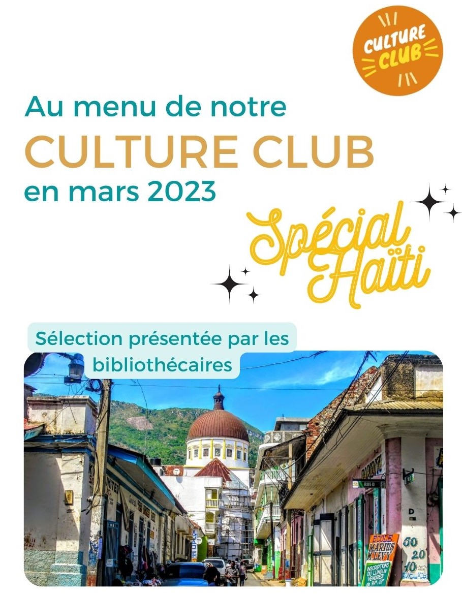 BiblioVillon's tweet photo. Vous avez manqué notre Culture Club spécial Haïti ? Pas de panique, retrouvez par ici la sélection : https://t.co/Mt17uVwmBa #clublecture #voixdhaiti #coupdecoeurlitteraire #coupdecoeurciné #coupdecoeurmusique https://t.co/eZwsUvTjxa