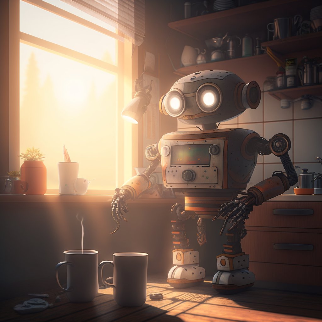 TheAIGameMaker's tweet photo. GM! AI is getting ready for a new work day. 

Let's see what our AI friends can make today. 

Hope you have a great day. https://t.co/VgN76B2wxk