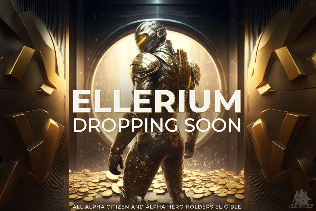 🚀Kryptoria's ERC-20 token drops in APRIL 🚀

🪙Alpha Hero holders will receive an ongoing yield, which can be boosted by holding a Citizen in tandem. 

🤯10% of total supply to be airdropped to Alpha Citizen holders in April.

$ELLE will be the lifeblood of our ecosystem. Our