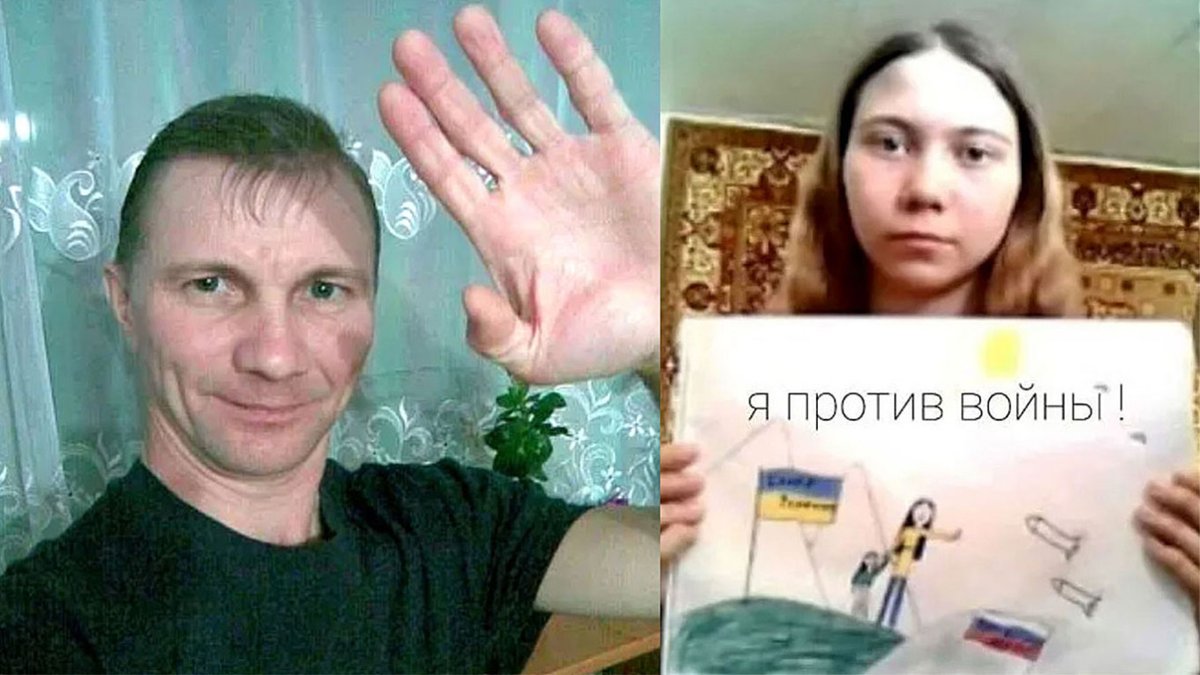 teamnavalny's tweet photo. 🤬Отцу девочки, которая нарисовала антивоенный рисунок, дали 2 года колонии за «повторную дискредитацию армии».

Алексей Москалёв — отец-одиночка. Шестиклассница Маша в приюте.

Какие же сволочи. А потом чиновники расскажут, как стараются сберегать семьи. https://t.co/8BVb3WM8Jo