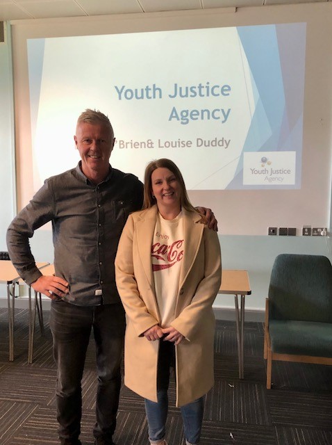 Y_J_Agency's tweet photo. Louise and Donal from our Foyle team have been back at school to support local children, educate them on the dangers of offending behaviour and the impact it can have on victims.
#educating
#earlystagediversion
#workingwithschools https://t.co/2L4h1FqXWY
