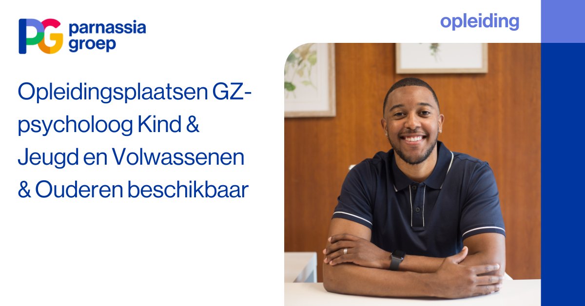 Wij hebben weer praktijkopleidingsplaatsen voor GZ-psycholoog Kind &amp; Jeugd en GZ-psycholoog Volwassenen &amp; Ouderen beschikbaar. Solliciteer nu op één van de opleidingsplaatsen en start in januari, februari of april 2024. parnassiagroep.nl/wie-we-zijn/ni…