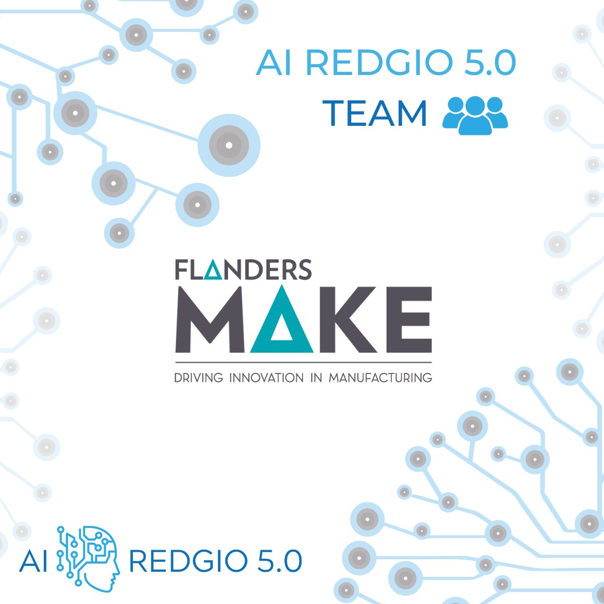 ai_redgio50's tweet image. 📣 [DISCOVER AI REDGIO 5.0 TEAM] 

@FlandersMake is a strategic research center for the manufacturing industry located in different locations throughout Flanders. 
In #AIREDGIO50, #FlandersMake will be active in experimentation with its Predictive Maintenance 5.0 Didactic Factory