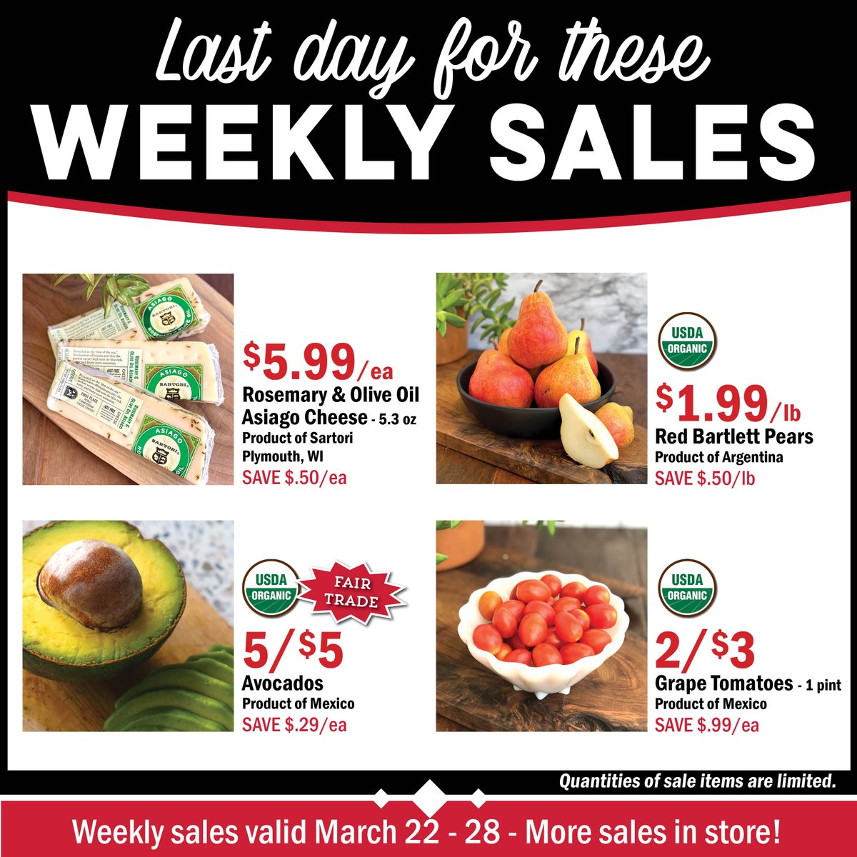 oneotacoop's tweet photo. Today's the last day to save on this cycle of Weekly Sales. Your friendly Co-op staff looks forward to seeing you. #oneotacoop #foodcoop #decorah #weeklysales https://t.co/8HDwnKdT8V