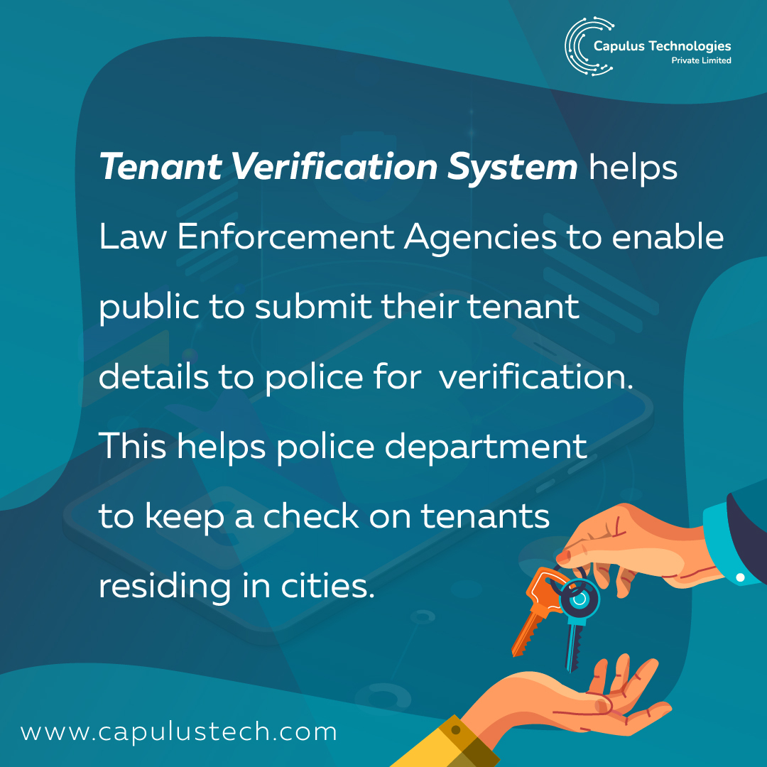 capulustech's tweet photo. "Tenant Verification: The smart way to safe renting."

 #capulustech #tenantverification #secureyourspace #karnatakapolice #cityleaving #StaySafe #safety https://t.co/3EMEHWBZmU