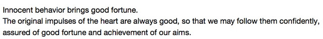 From the I Ching: