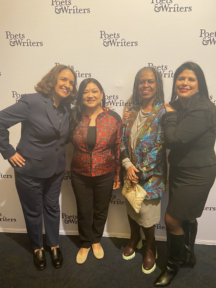 Writers for Writers Award recipient Reyna Grande (red jacket) & we who have had & have the pleasure of working with such a grand literary voice.