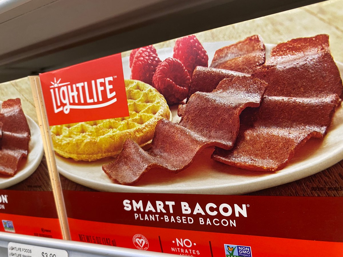 Crispy, Fatty, Ecstasy. 

Just like bacon, but made from plants