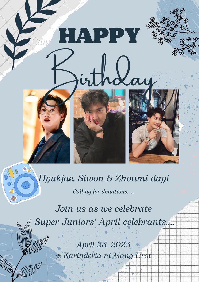 LOVESJPH's tweet photo. Hi ELFs! It’s been awhile! We apologize for being inactive for the past weeks but now we’re back with another outreach activity for the birthdays of Super Junior members— Hyukjae, Siwon and Zhoumi!🎂💙Join us as we celebrate their birthdays in a meaningful activity🫶 
@SJofficial https://t.co/u0IADg6owr
