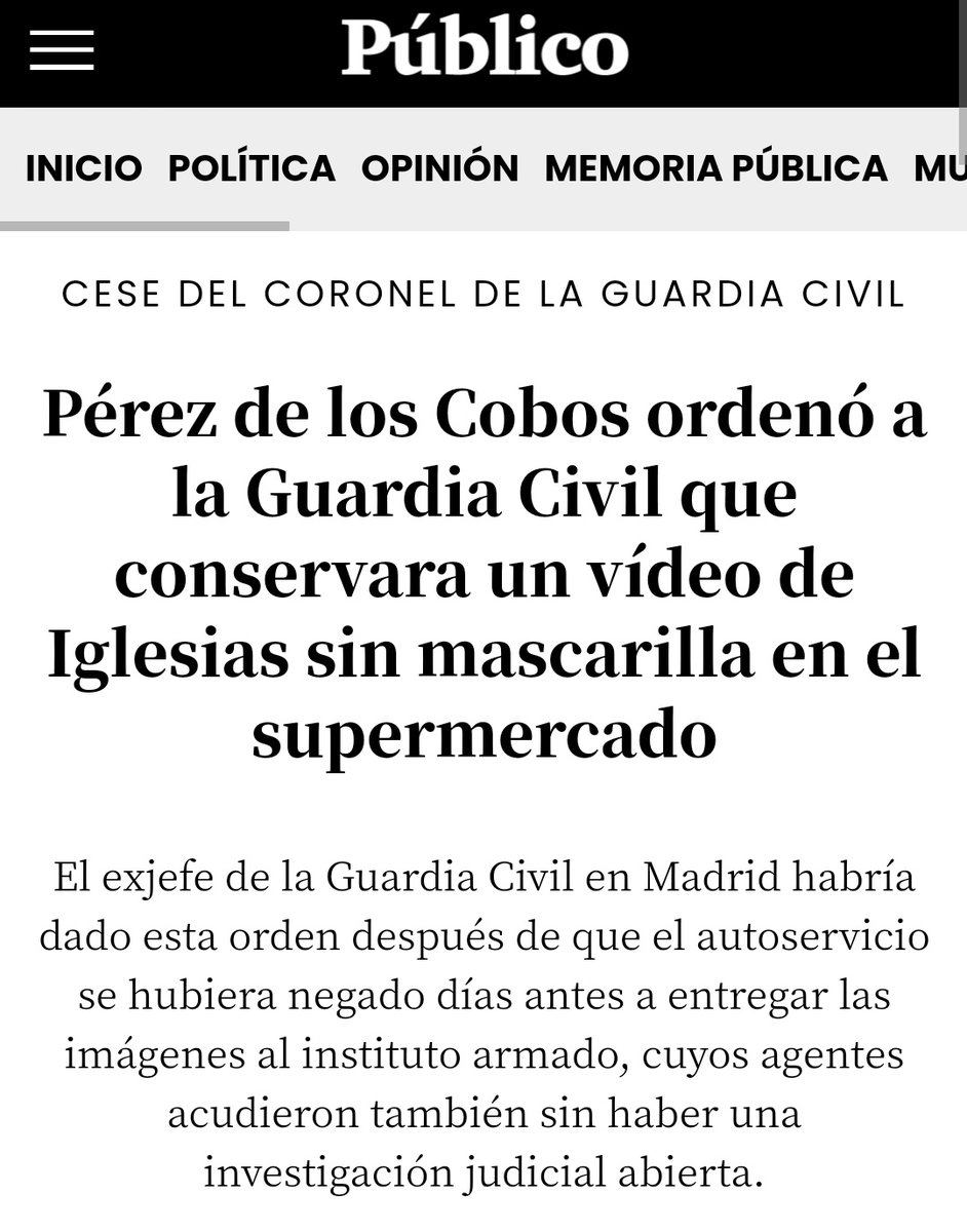 burrapaca2's tweet photo. Ahora que la justicia pepera restituye a Pérez de los Cobos solo recordar que este corrupto es el que sin orden judicial mando ir a un supermercado a intentar buscar una cinta de vídeo para ver si @PabloIglesias se había puesto mascarilla cuando aún no era obligatoria https://t.co/XqtdKDAmRU
