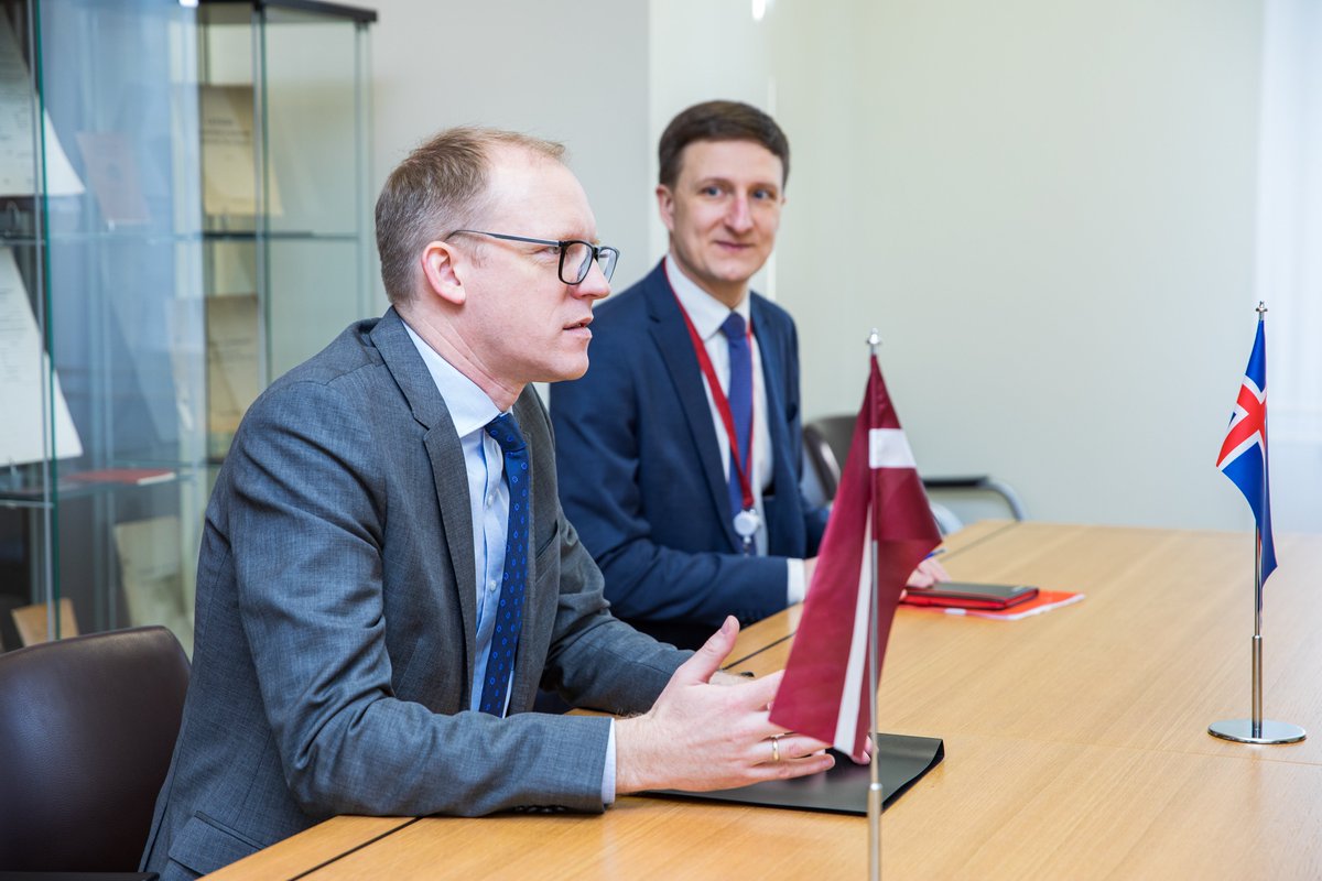 Latvian MFA 🇱🇻 | #StandWithUkraine 🇺🇦 (@latvian_mfa) on Twitter photo State Secretary <a href="/andrispelss/">Amb. Andris Pelšs</a>, during political consultations with Iceland’s 🇮🇸 State Secretary <a href="/martineyjolfs/">Martin Eyjolfsson</a>, discusses bilateral relations, the opening of the Latvian Honorary Consulate in Reykjavík and growing cooperation in the #NB8 format.
➡️ mfa.gov.lv/en/article/lat… State Secretary <a href="/andrispelss/">Amb. Andris Pelšs</a>, during political consultations with Iceland’s 🇮🇸 State Secretary <a href="/martineyjolfs/">Martin Eyjolfsson</a>, discusses bilateral relations, the opening of the Latvian Honorary Consulate in Reykjavík and growing cooperation in the #NB8 format.
➡️ mfa.gov.lv/en/article/lat…