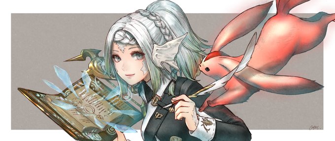 「quill white hair」 illustration images(Latest)