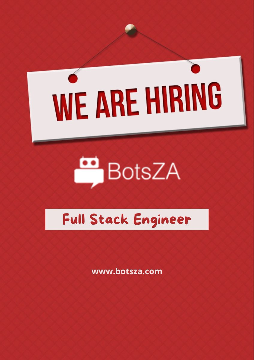 _botsza's tweet photo. Join Our Team as a Full Stack Software Developer. 
To Apply: https://t.co/D51WC9Dfvf https://t.co/1bb4XCR9t0