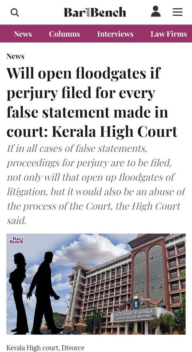 IT's IN THE OPEN NOW. Courts in India do not want the litigation to reduce. They don't want to put a deterrent on #falsecases 

Instead, the #Judiciary wants that #Wymen should keep on enjoying the #maintenance #alimony they get from #fakecases.