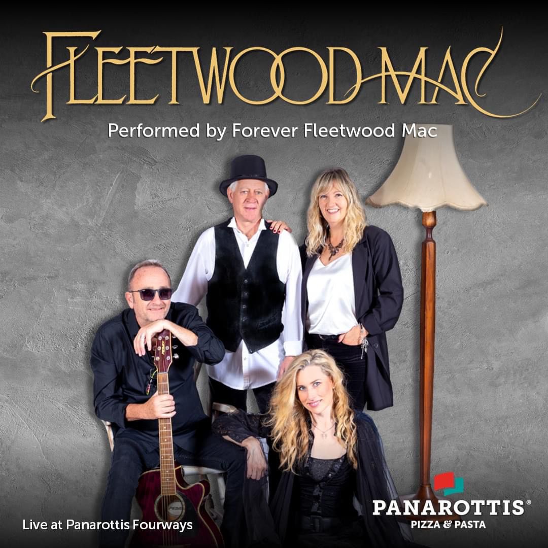 Join us this Thursday evening 30 March at Panarottis 4-ways for this fantastic Fleetwood Mac Tribute. Entrance absolutely free. Show starts at 19:00. Table bookings 0836519645 #colevandais #fleetwoodmacconcert #tribute #fourwaysmall #panarottisfourwaysmall #whatsonjoburg #events