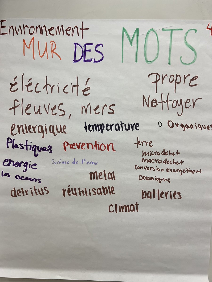 bauscham's tweet image. It’s the simple things: a competition of words walls between classes gets the kids digging deeper into our readings and listening activities.