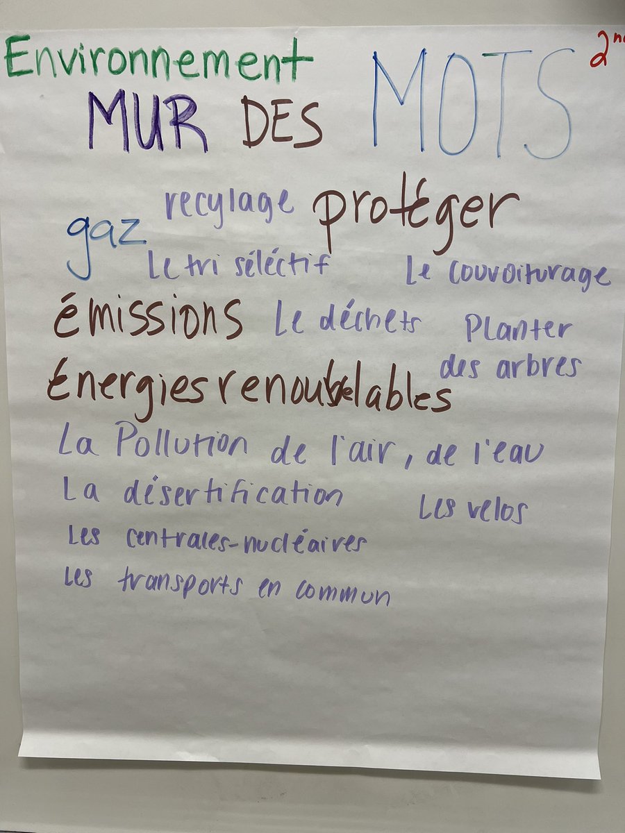bauscham's tweet image. It’s the simple things: a competition of words walls between classes gets the kids digging deeper into our readings and listening activities.