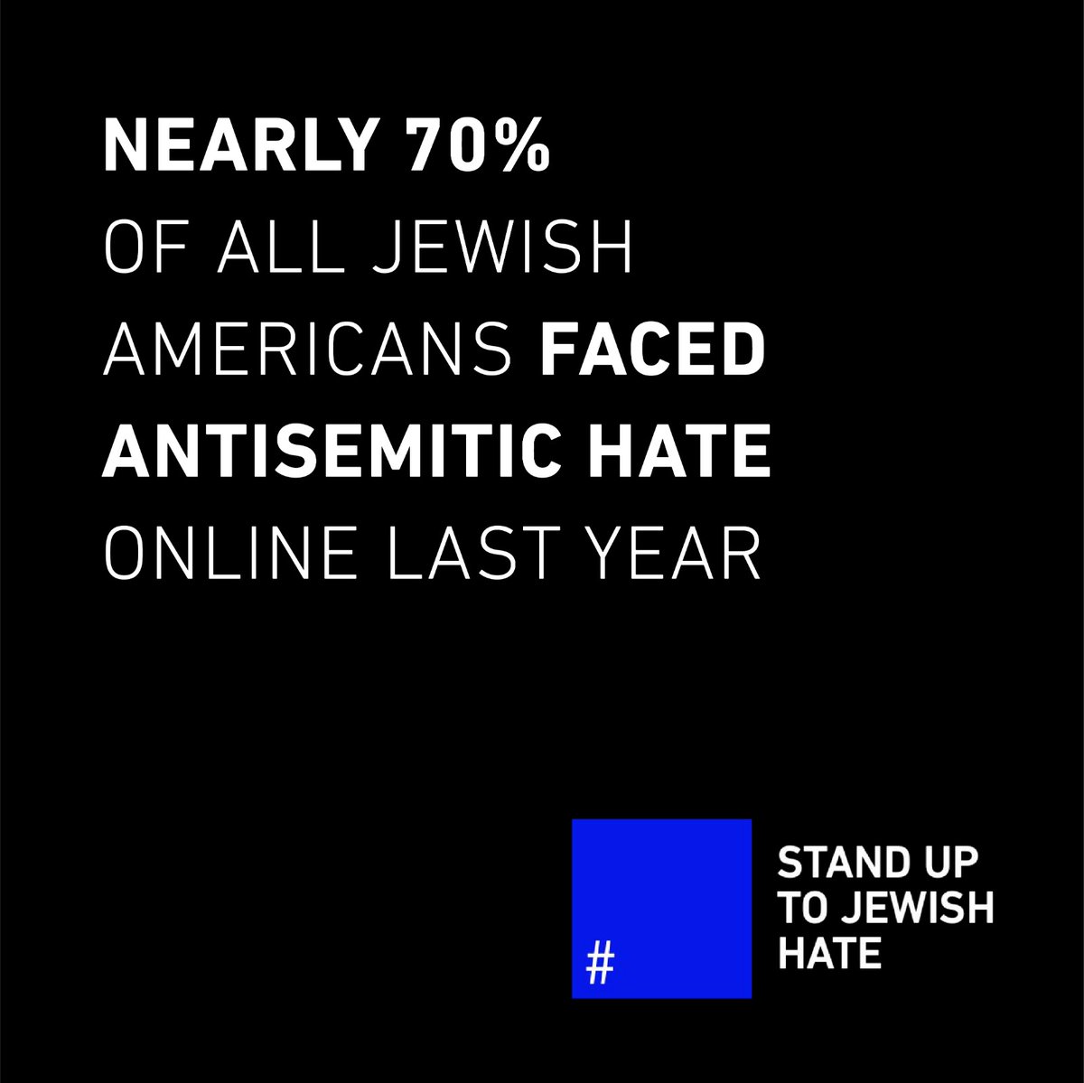 StandWithUs (@standwithus) on Twitter photo Antisemitic rhetoric = harmful rhetoric. Simple as that. Join the conversation by using 🟦, the Blue Square emoji, to show support for the #Jewish community and #StandUpToJewishHate.
<a href="/StandUp2JewHate/">Stand Up to Jewish Hate #🟦</a> Antisemitic rhetoric = harmful rhetoric. Simple as that. Join the conversation by using 🟦, the Blue Square emoji, to show support for the #Jewish community and #StandUpToJewishHate.
<a href="/StandUp2JewHate/">Stand Up to Jewish Hate #🟦</a>