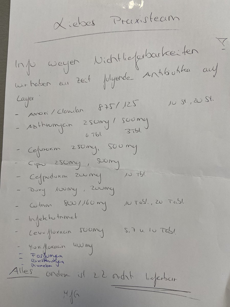 Hilfe… wir werden gezwungen Antibiotika entgegen der Leitlinien und lokaler Resistenzlage zu verordnen. Nimm was du kriegst. 🫣☹️😳 #medizinbrennt #antibiotics #medicine