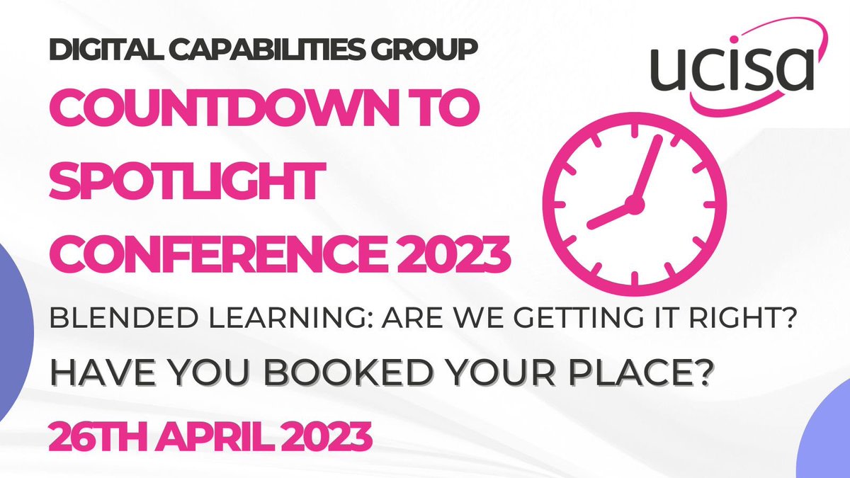 “Free places available for delegates not attended ucisa conference before – e: events@ucisa.ac.uk for details” also include website for bookings: ucisa.ac.uk/Events/2023/Ap… #ucisa
