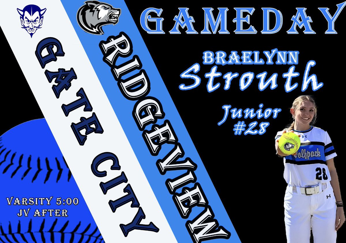 packsoftball1's tweet photo. Lady Pack Varsity and JV play on The Ridge this afternoon in a big M7 matchup with Gate City. https://t.co/R29YmHTAnq